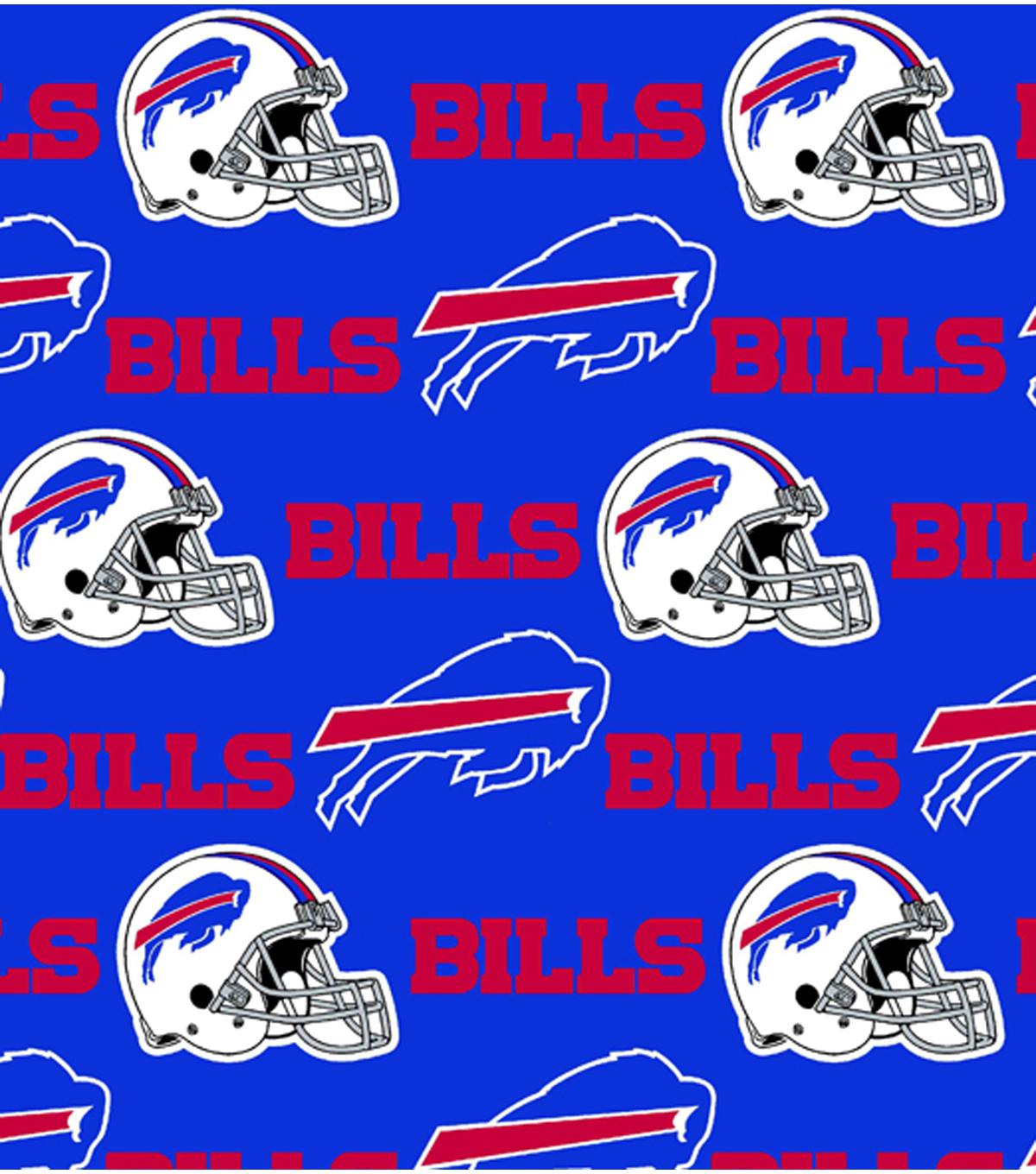 BUFFALO BILLS NFL DESIGN 100% COTTON 1/2 YARD PIECE BLUE BRAND NEW