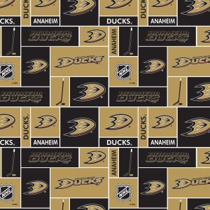 Anaheim Ducks NHL Block Cotton Fabric