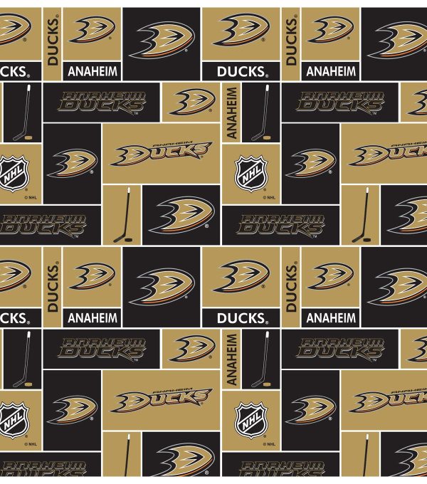 Anaheim Ducks NHL Block Cotton Fabric