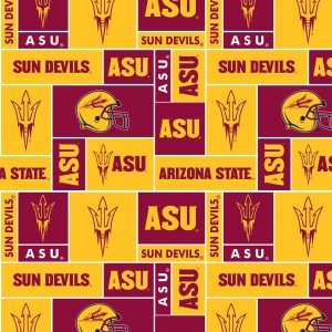 Arizona State NCAA Block Fleece Fabric