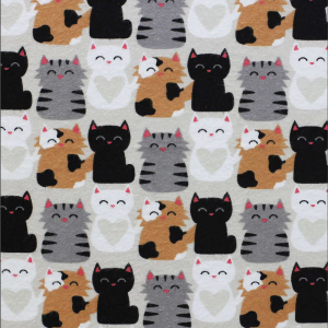 Close Together Cats Super Snuggle Flannel Fabric