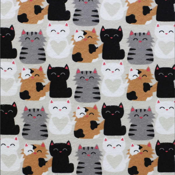 Close Together Cats Super Snuggle Flannel Fabric