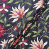 Floral Vines on Black Luxe Flannel Fabric - Image 2