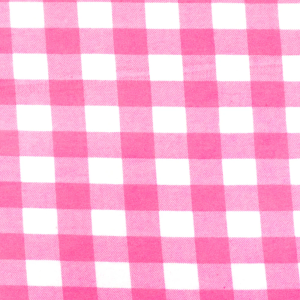 Pink-White Gingham Printed Stretch Polyester Jersey Knit Fabric