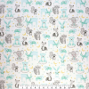Sleepy Animals On Clouds Nursery Flannel Fabric - Image 2